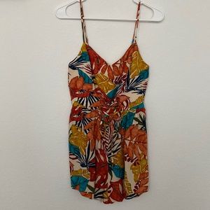 Floral Tie front Romper